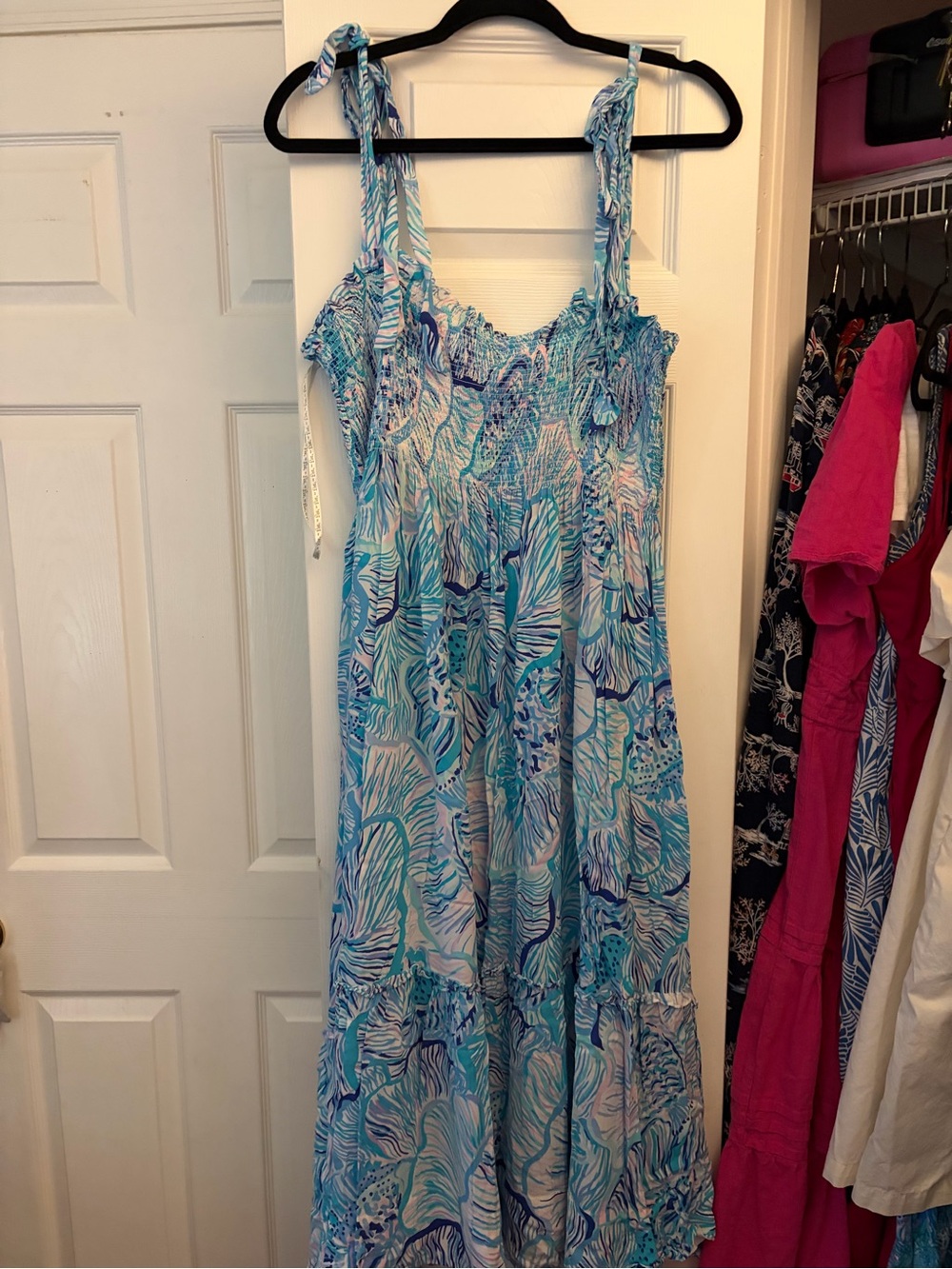 Lilly Pulitzer Riveria Tie-Strap Midi Dress XL - Picture 2 of 3